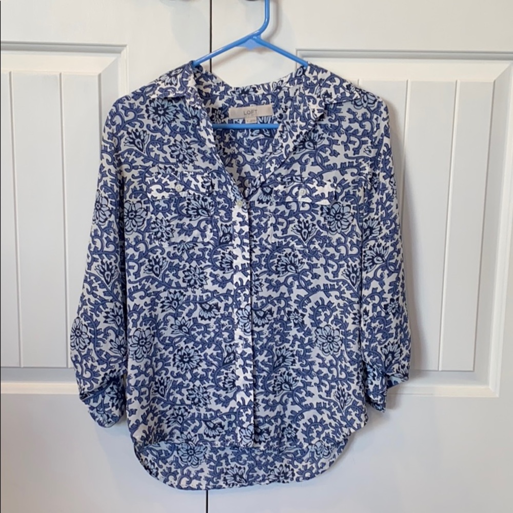 Floral button-down